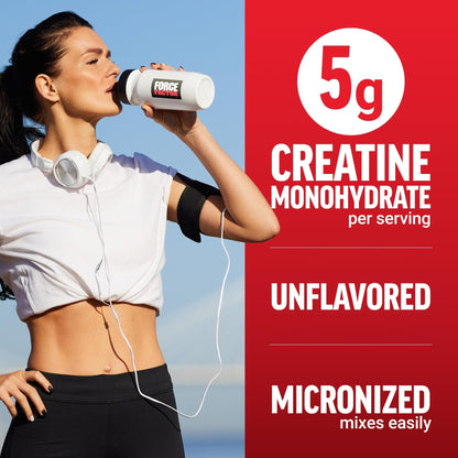 Force Factor Creatine Monohydrate Powder, 5g Micronized Dose to Support Muscle Growth, Strength, Recovery, Cognitive Health & Memory - PrimeBioHealth - canada supplements