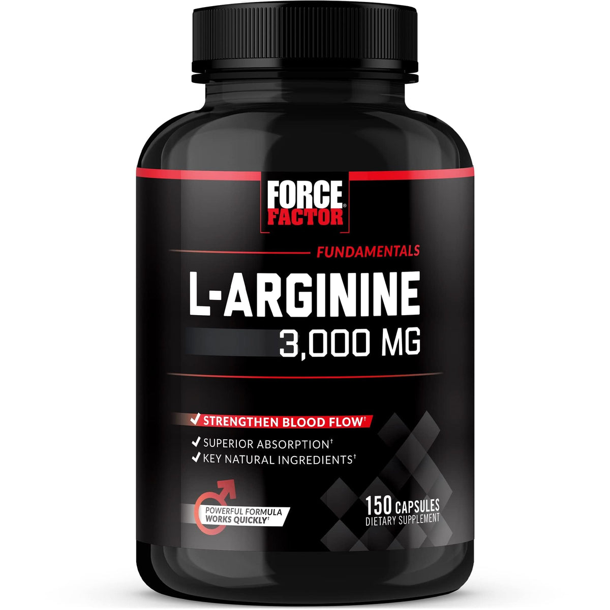 Force Factor L-Arginine Nitric Oxide Supplement with BioPerine to Help Build Muscle and Support Stronger Blood Flow, Circulation, Nutrient Delivery - PrimeBioHealth - canada supplements