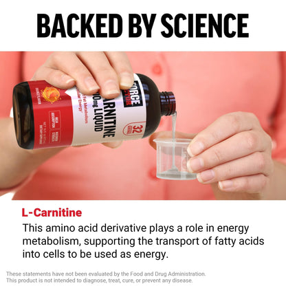 Force Factor L-Carnitine Liquid 3000mg, Maximum Strength Supplement to Support Fat Metabolism, Cellular Energy & Muscle Recovery, High Absorbing - PrimeBioHealth - canada supplements
