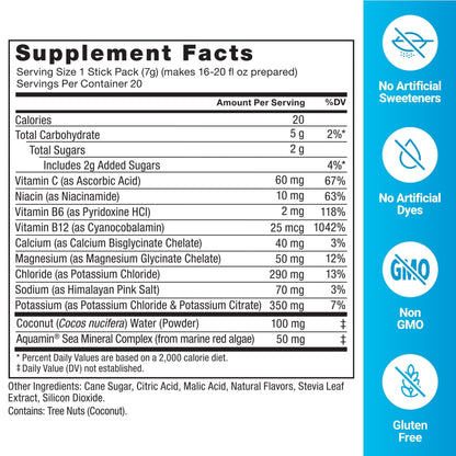 Force Factor Liquid Labs Electrolytes Powder Packets—Lemon Lime—Hydration Packets to Make Electrolyte Water with 5 Essential Electrolytes, Vitamins, Minerals - PrimeBioHealth - canada supplements