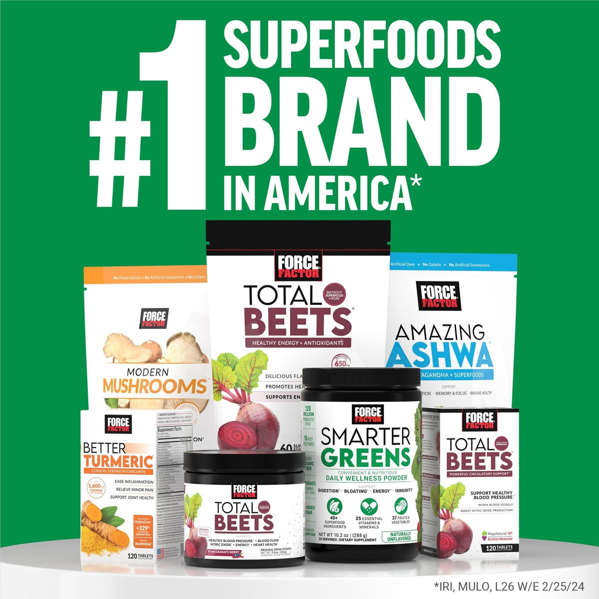 Force Factor Smarter Greens Daily Wellness Powder, Greens Superfood Powder to Support Gut Health, Bloating, & Digestion, with 40+ Superfoods - PrimeBioHealth - canada supplements