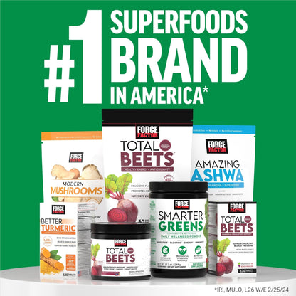 Force Factor Smarter Greens Daily Wellness Powder, Greens Superfood Powder to Support Gut Health, Bloating, & Digestion, with 40+ Superfoods - PrimeBioHealth - canada supplements