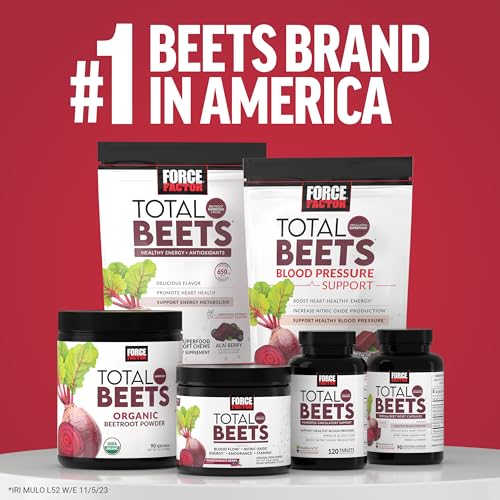 Force Factor Total Beets Blood Pressure Support Beet Root Capsules, 1800mg Organic Beet Root Powder Beet Supplement with Hawthorn Berry to Support Circulation - PrimeBioHealth - canada supplements
