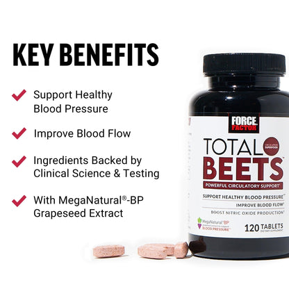 Force Factor Total Beets Blood Pressure Support with Grape Seed Extract and Non GMO Beet Root Powder for Heart Health - PrimeBioHealth - canada supplements
