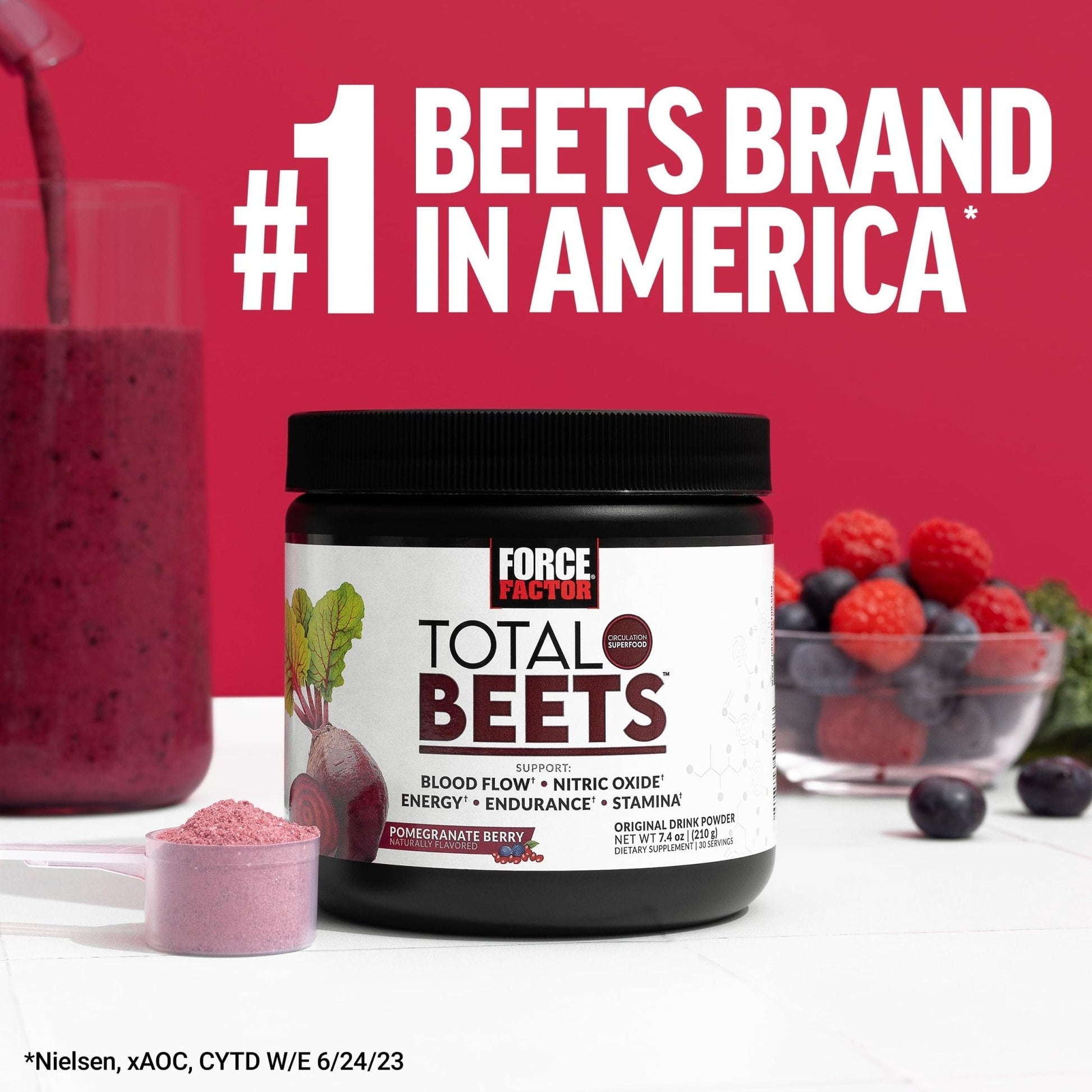 Force Factor Total Beets Blood Pressure Support with Grape Seed Extract and Non GMO Beet Root Powder for Heart Health - PrimeBioHealth - canada supplements