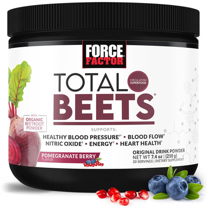 Force Factor Total Beets Drink Mix Superfood Powder with Nitrates to Support Circulation, Blood Flow, Nitric Oxide, Energy, Endurance, and Stamina - PrimeBioHealth - canada supplements