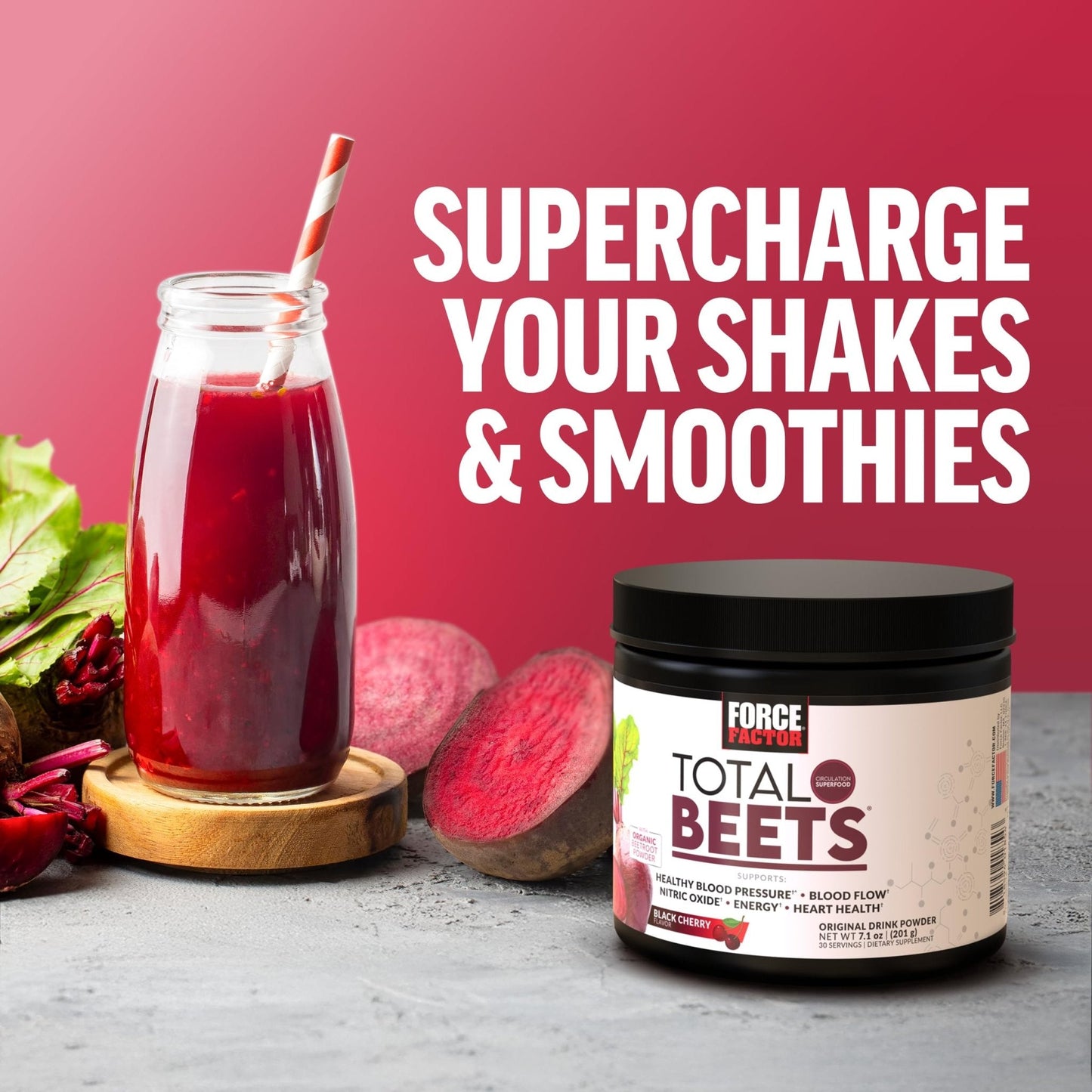 Force Factor Total Beets Superfood Beet Root Powder 2-Pack, Nitrates to Support Circulation, Blood Flow, Nitric Oxide, Energy, Endurance, Stamina - PrimeBioHealth - canada supplements
