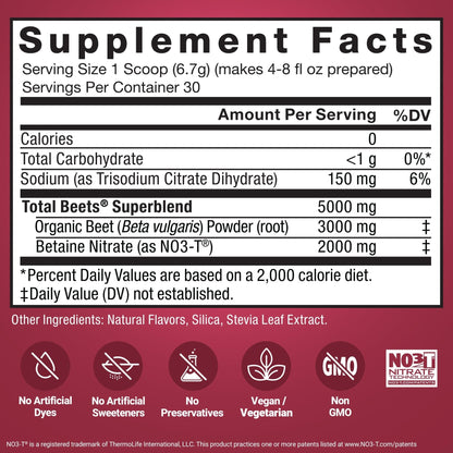 Force Factor Total Beets Superfood Beet Root Powder 2-Pack, Nitrates to Support Circulation, Blood Flow, Nitric Oxide, Energy, Endurance, Stamina - PrimeBioHealth - canada supplements