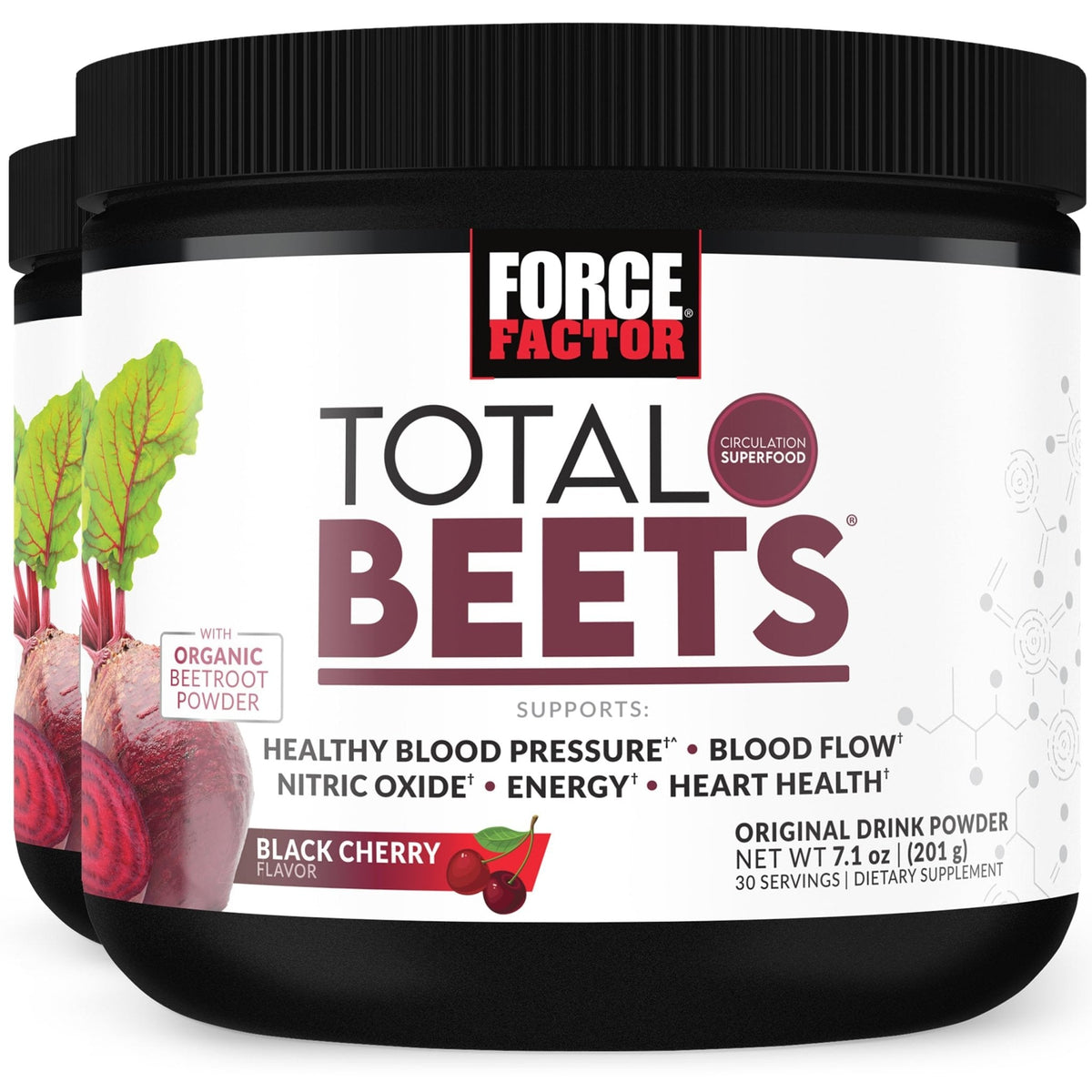 Force Factor Total Beets Superfood Beet Root Powder 2-Pack, Nitrates to Support Circulation, Blood Flow, Nitric Oxide, Energy, Endurance, Stamina - PrimeBioHealth - canada supplements
