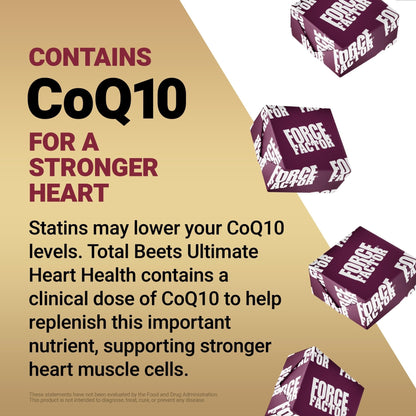 Force Factor Total Beets Ultimate Heart Health Chews for Blood Pressure Support, with Beetroot Powder, CoQ10, B Vitamins & Grapeseed Extract for Blood Flow - PrimeBioHealth - canada supplements