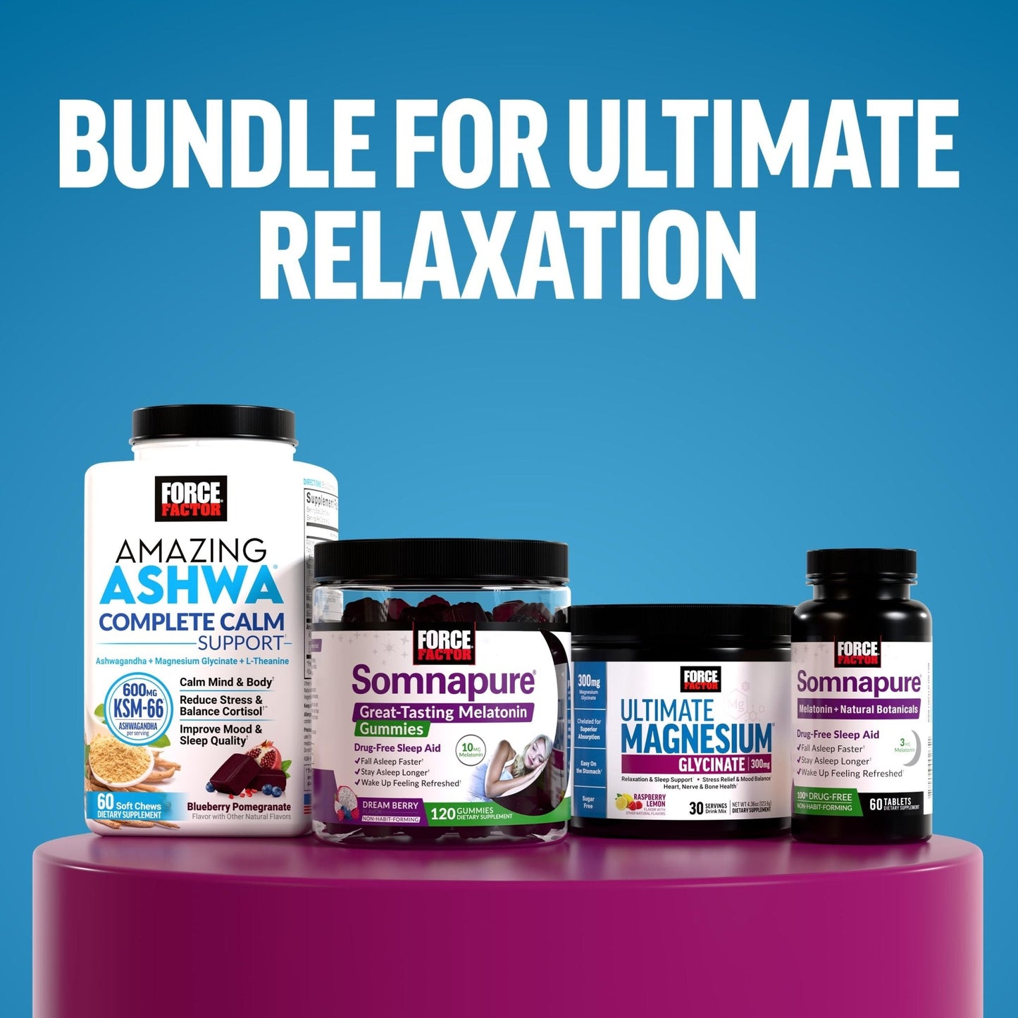 Force Factor Ultimate Magnesium Supplement, 330mg Magnesium Glycinate & Magnesium Citrate, Like Magnesium Gummies, Support Calm, Relaxation, - PrimeBioHealth - canada supplements
