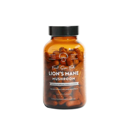 Forest Super Foods Lions Mane Supplement Capsules (120 Capsules) Organic Lions Mane Mushroom | Memory Lift Brain Supplement for Focus and Productivity. Lion Mane, Grown & Made in Australia - PrimeBioHealth - canada supplements