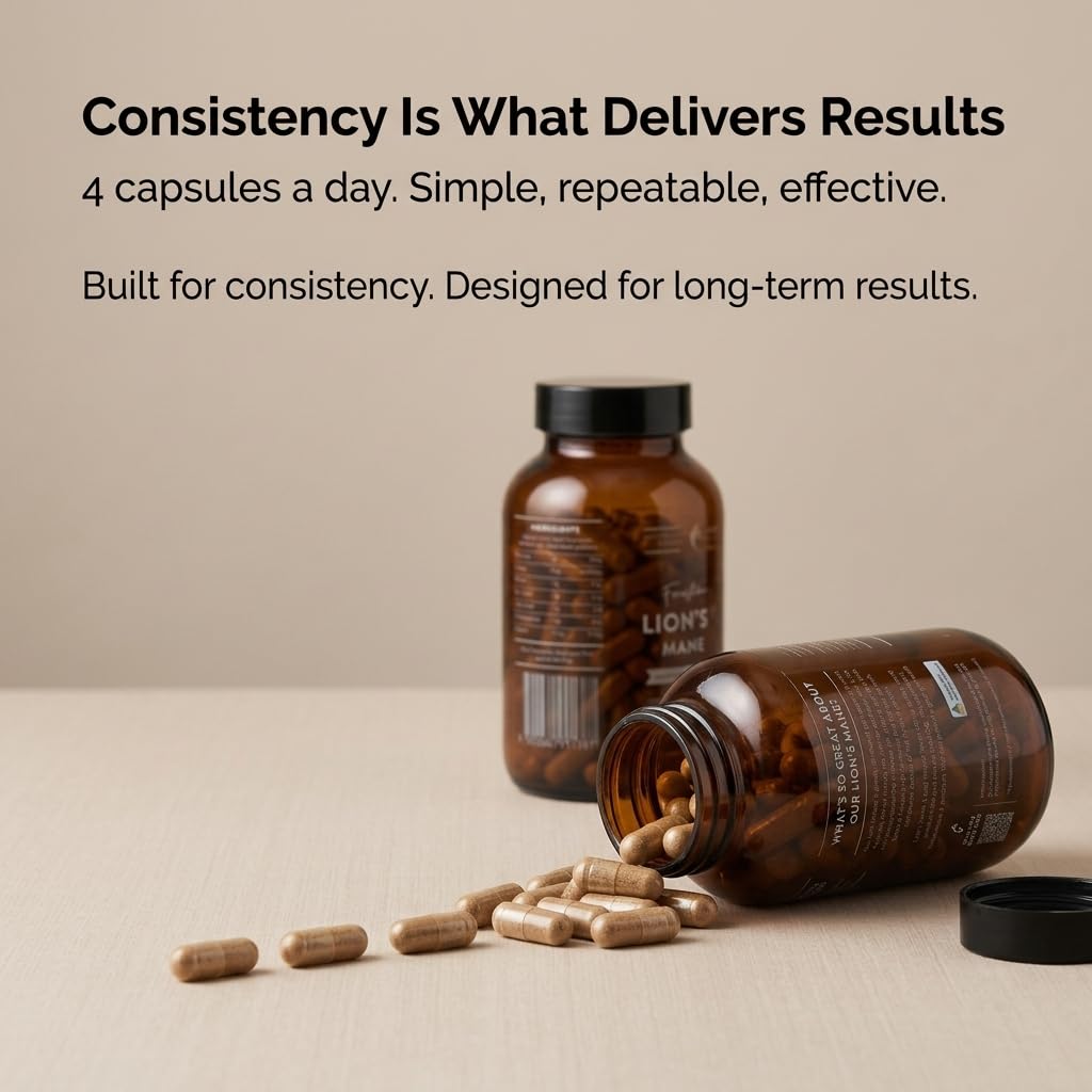 Forest Super Foods Lions Mane Supplement Capsules (120 Capsules) Organic Lions Mane Mushroom | Memory Lift Brain Supplement for Focus and Productivity. Lion Mane, Grown & Made in Australia - PrimeBioHealth - canada supplements
