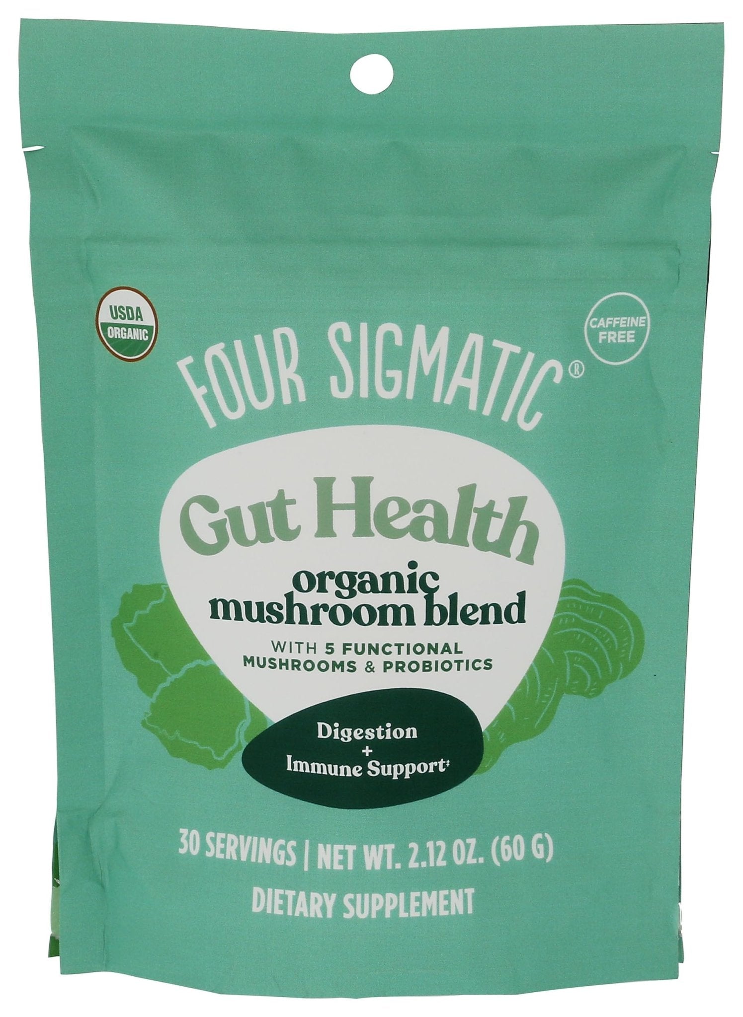 Four Sigmatic Gut Health Mushroom Blend | Organic Mushroom Powder Complex with Turkey Tail, Lion’s Mane, Cordyceps, Chaga, Probiotics and More - PrimeBioHealth - canada supplements