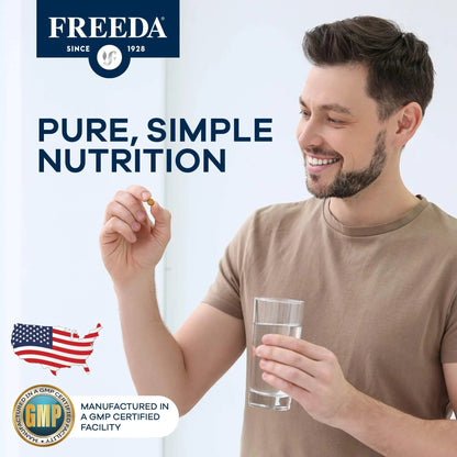 Freedavite Tiny Tablet - Moderate Multivitamin for Men and Women - Pure Vitamin A, C, D, E, B1, B2, B6, B12, Biotin, Calcium, Zinc, Iron, Magnesium - PrimeBioHealth - canada supplements