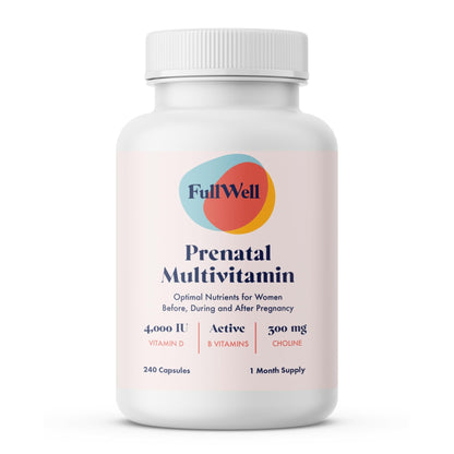 FullWell Women's Prenatal Multivitamin - Healthy Pregnancy Support - Contains Choline & Folate - Supports Fetal Growth - PrimeBioHealth - canada supplements