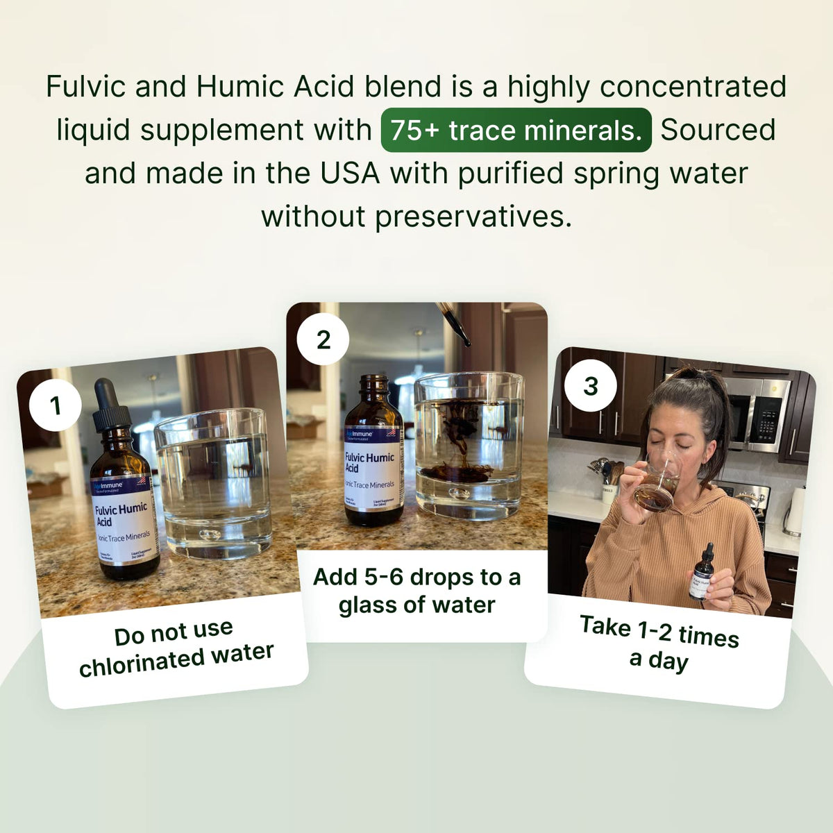 Fulvic Humic Acid 75 + Trace Minerals Liquid Supplement - Plant Derived in USA - Fulvic Acid Minerals Concentrate for Energy, Gut Health and Hydration - PrimeBioHealth - canada supplements