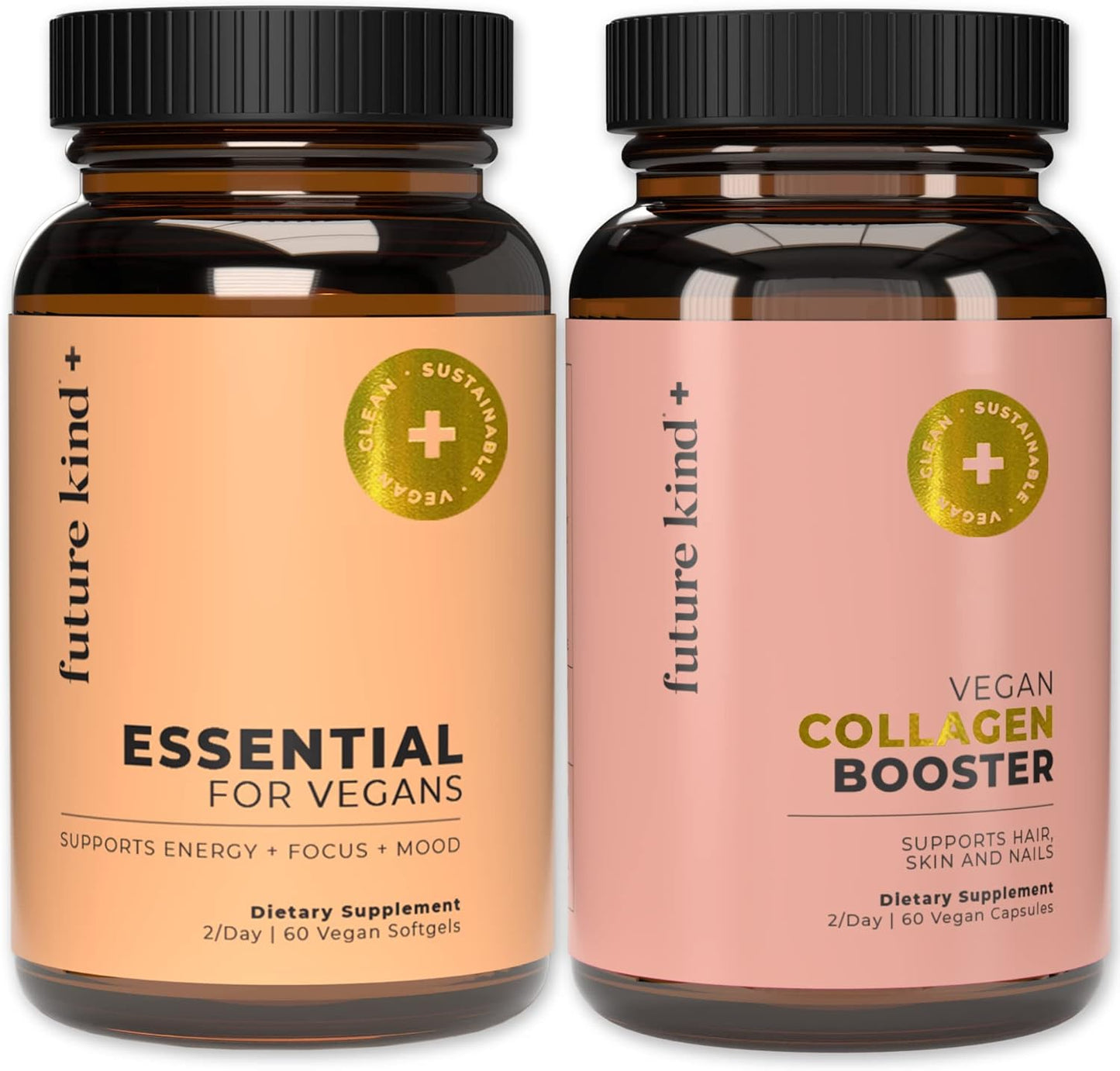 Future Kind Best Sellers Bundle | Vegan Multivitamins and Collagen Booster | Vegan Multivitamins for Women and Men with B12, Omega 3, and Vitamin D3 | Collagen Supports Skin, Hair, and Nail Health - PrimeBioHealth - canada supplements