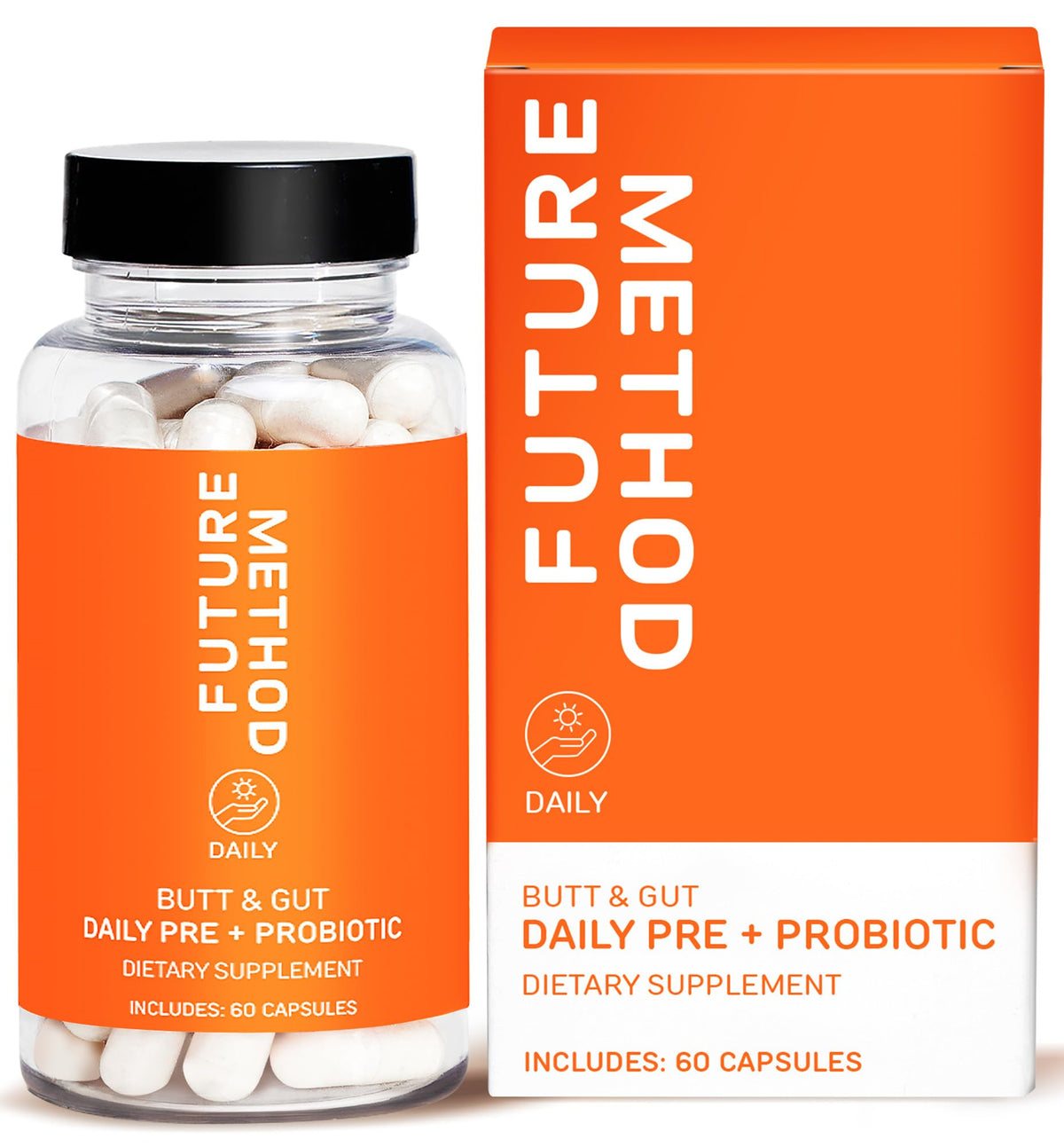 FUTURE METHOD Synbiotic Prebiotics for Men & Women - Probiotics & Prebiotic Supplement for Digestion, Immunity & Regularity (60ct) - PrimeBioHealth - canada supplements