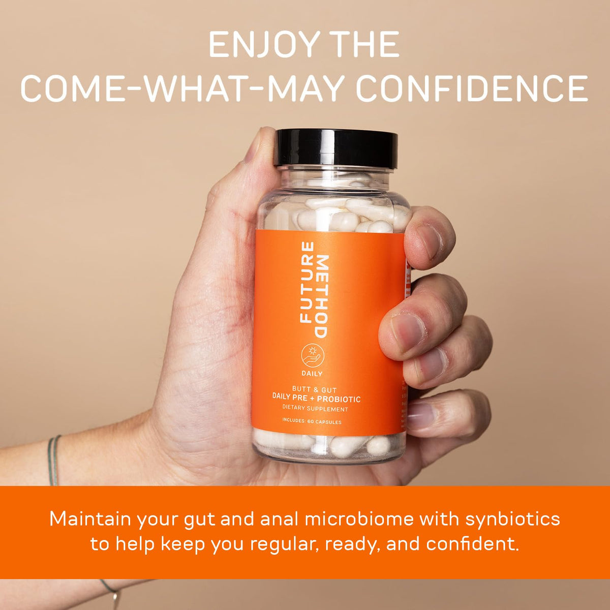 FUTURE METHOD Synbiotic Prebiotics for Men & Women - Probiotics & Prebiotic Supplement for Digestion, Immunity & Regularity (60ct) - PrimeBioHealth - canada supplements