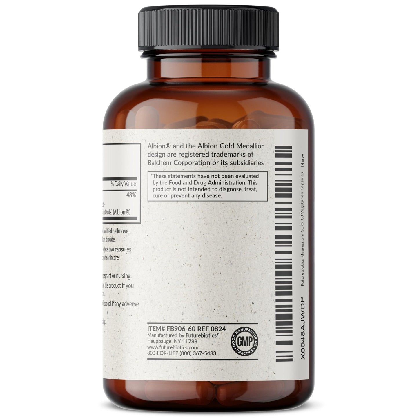 Futurebiotics Magnesium Glycinate 200 MG per Serving Chelated for High Absorption, Gentle On Stomach, Non-GMO, 60 Vegetarian Capsules - PrimeBioHealth - canada supplements