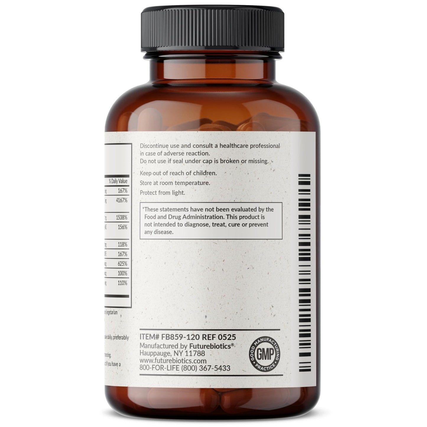 Futurebiotics Vitamin B Complex with Vitamin C Supports Energy Production, Nervous System & Immune Support - Non-GMO, 120 Vegetarian Capsules - PrimeBioHealth - canada supplements