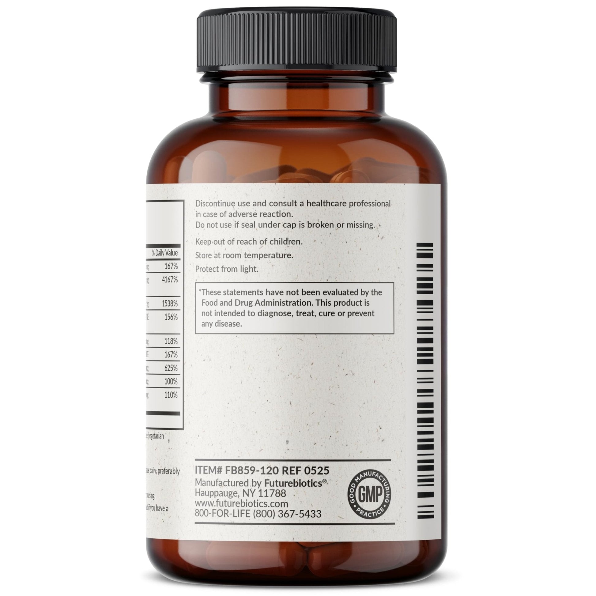 Futurebiotics Vitamin B Complex with Vitamin C Supports Energy Production, Nervous System & Immune Support - Non-GMO, 120 Vegetarian Capsules - PrimeBioHealth - canada supplements