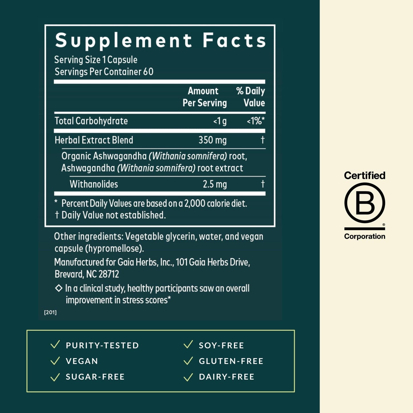 Gaia Herbs Ashwagandha Root - Stress Relief & Sleep Support Supplement - Supports Balanced Energy Levels & Positive Outlook - PrimeBioHealth - canada supplements