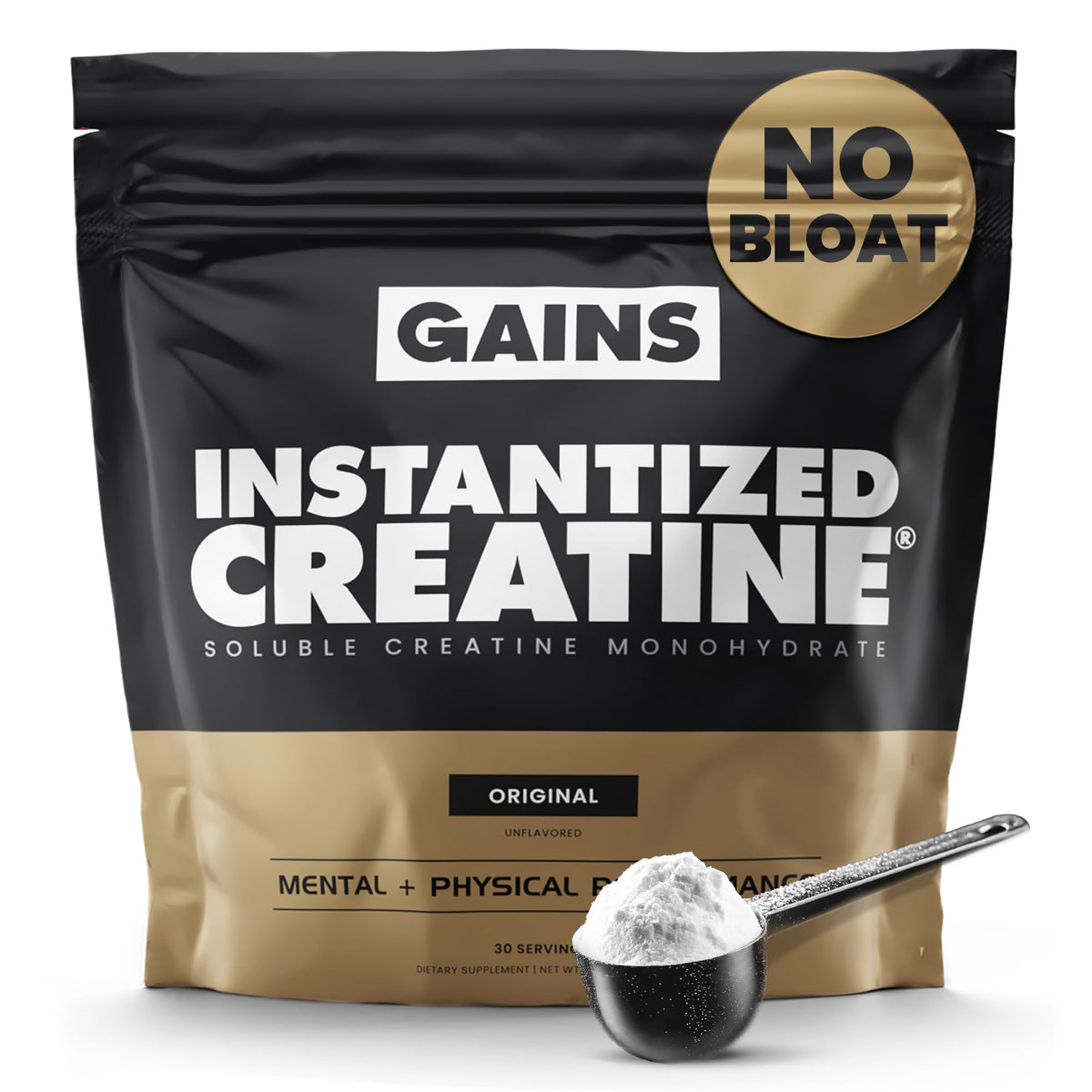 Gains in Bulk Instantized Creatine Monohydrate for Men & Women, Soluble Creatine Powder, Supports Muscle Building, Strength and Performance - PrimeBioHealth - canada supplements