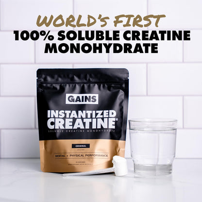 Gains in Bulk Instantized Creatine Monohydrate for Men & Women, Soluble Creatine Powder, Supports Muscle Building, Strength and Performance - PrimeBioHealth - canada supplements