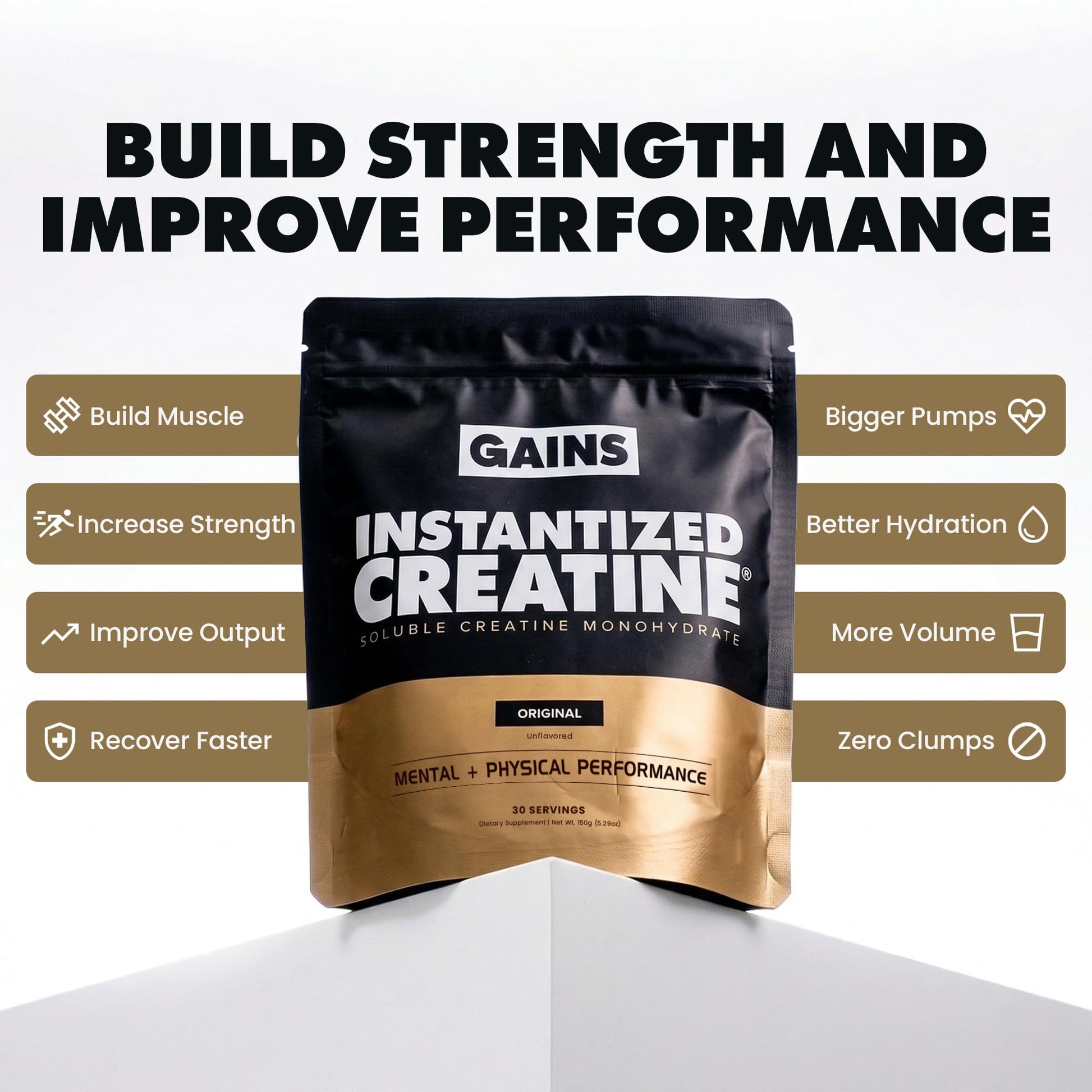 Gains in Bulk Instantized Creatine Monohydrate for Men & Women, Soluble Creatine Powder, Supports Muscle Building, Strength and Performance - PrimeBioHealth - canada supplements