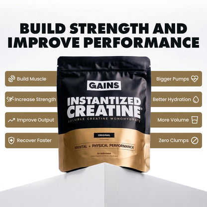 Gains in Bulk Instantized Creatine Monohydrate for Men & Women, Soluble Creatine Powder, Supports Muscle Building, Strength and Performance - PrimeBioHealth - canada supplements