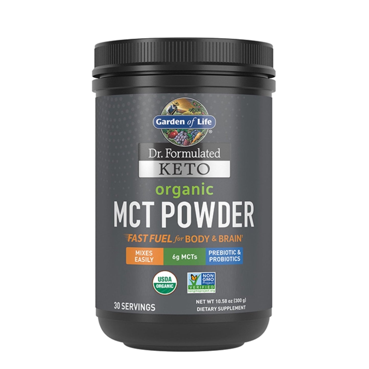 Garden of Life Dr. Formulated Keto Organic MCT Powder - 30 Servings, 6g MCTs from Coconuts plus Prebiotic Fiber & Probiotics - PrimeBioHealth - canada supplements
