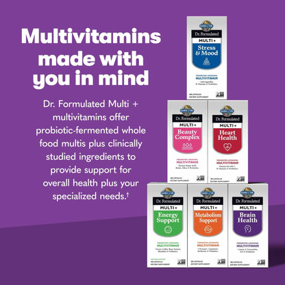 Garden of Life Dr Formulated Multi+ Brain Health, Fermented Liposomal Multivitamin + Lutein & Zeaxanthin, Vitamin D3 & Probiotics - PrimeBioHealth - canada supplements