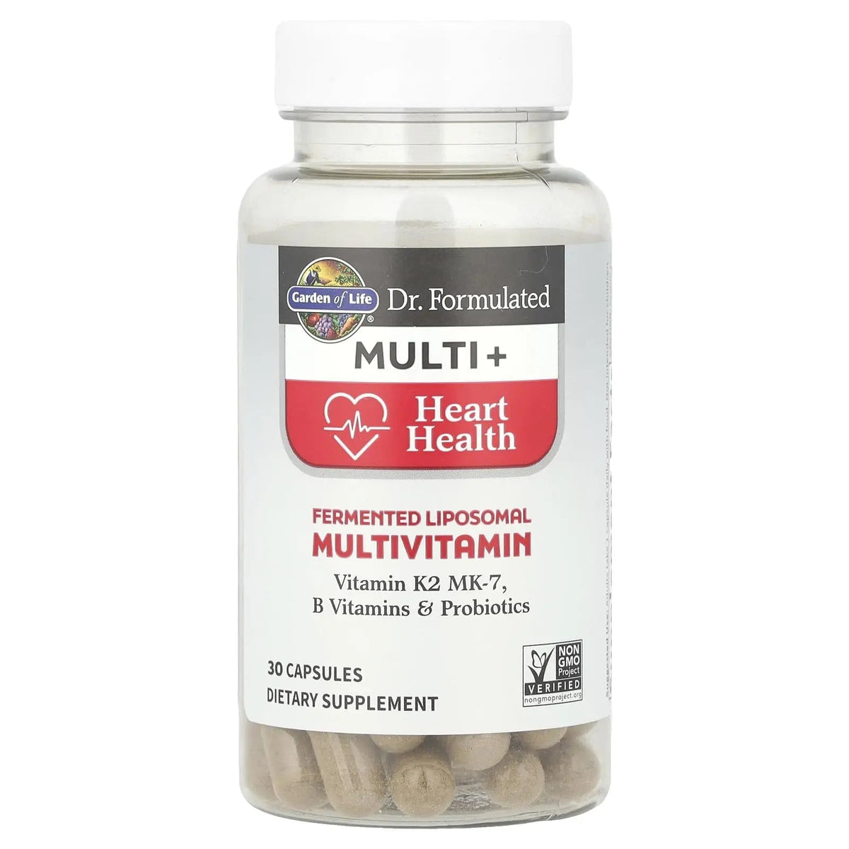 Garden of Life Dr. Formulated Multi+ Heart Health - Fermented Liposomal Multivitamin + Vitamin K2 MK-7, B Vitamins & Probiotics - PrimeBioHealth - canada supplements