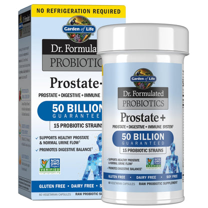 Garden of Life Dr. Formulated Probiotics Prostate+ - Acidophilus and Probiotic Supports Healthy Prostate and Digestive Balance - Shelf Stable - PrimeBioHealth - canada supplements