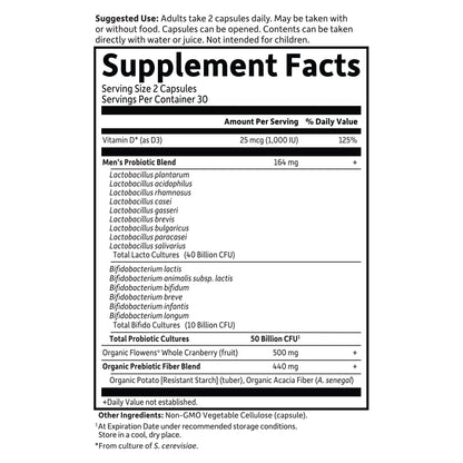 Garden of Life Dr. Formulated Probiotics Prostate+ - Acidophilus and Probiotic Supports Healthy Prostate and Digestive Balance - Shelf Stable - PrimeBioHealth - canada supplements