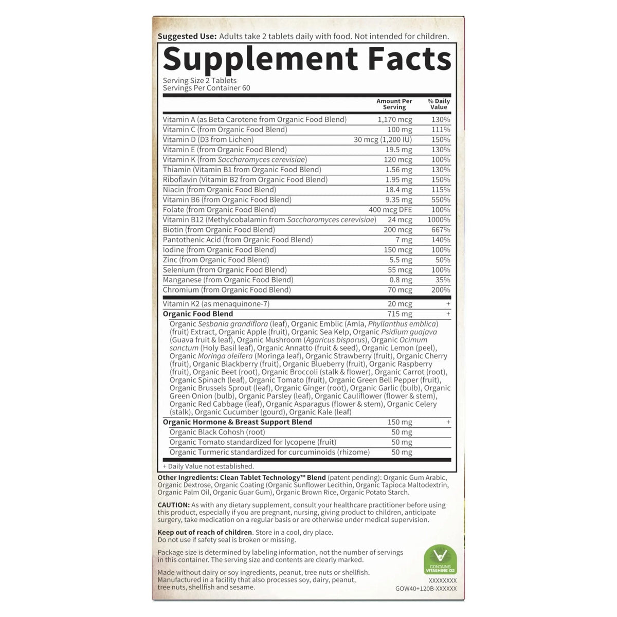 Garden of Life Multivitamin for Women 40 Plus, Organics Womens Vitamins, Hormone & Breast Health Support Blend - PrimeBioHealth - canada supplements