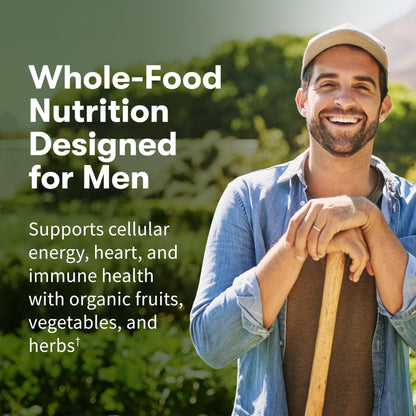Garden of Life Once Daily Whole Food Multivitamin for Men, Organic Mens Vitamins & Minerals, Vitamin C, Zinc, Vegan, for Health & Well-Being, 60 Tablets - PrimeBioHealth - canada supplements