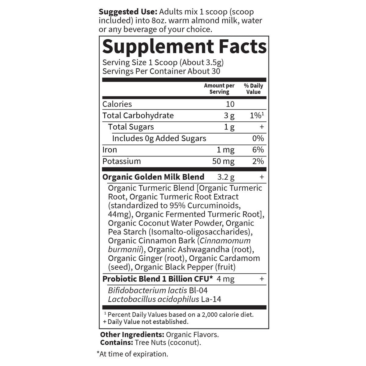 Garden of Life Organics Golden Milk Recovery & Nourishment Powder - 44mg Turmeric Curcumin (95% Curcuminoids), Ashwagandha - Organic Non-GMO Vegan & Gluten - PrimeBioHealth - canada supplements