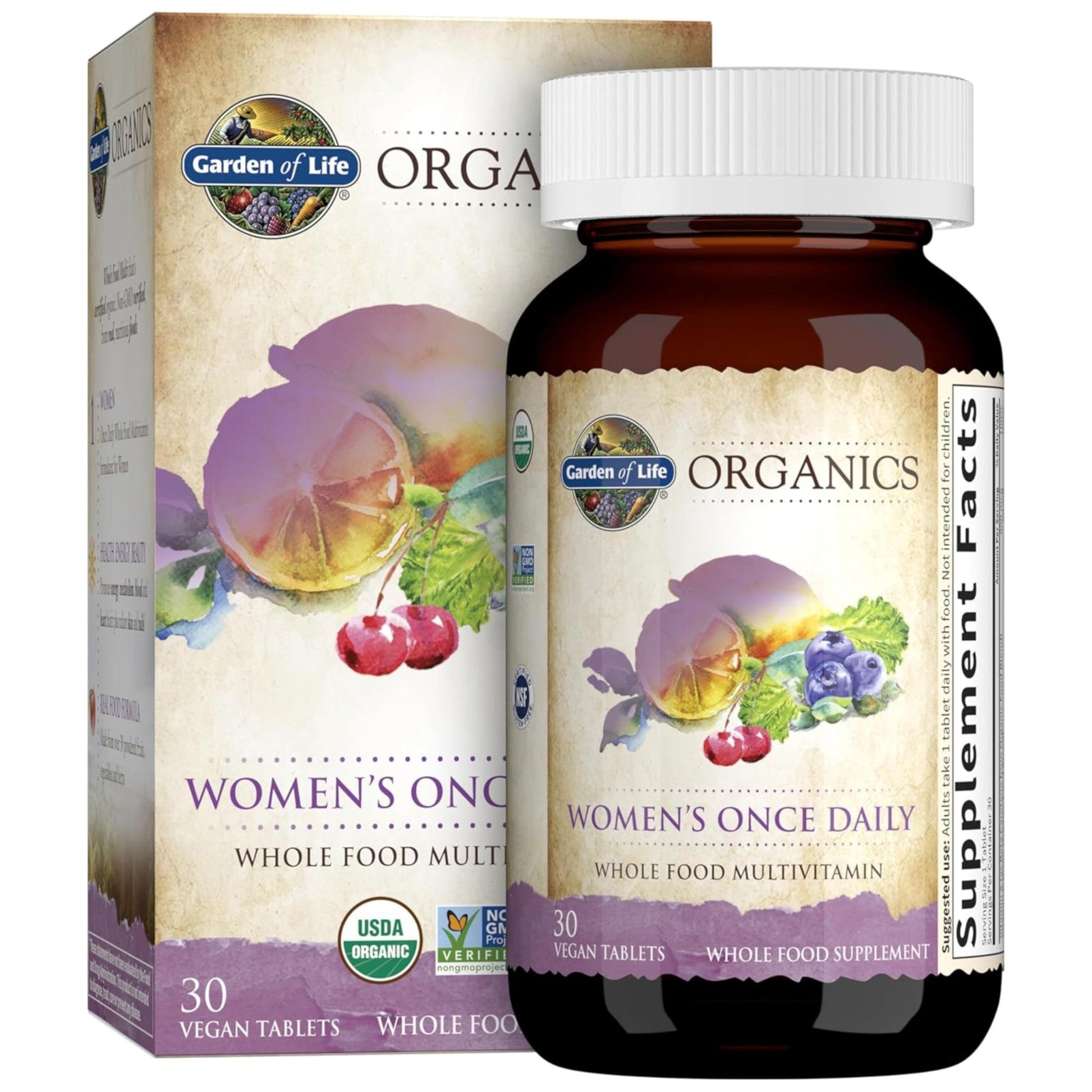 Garden of Life Organics Multivitamin for Women - Women's Once Daily Multi - Whole Food Multi with Iron, Biotin, Vegan Organic Womens Multivitamin for Health - PrimeBioHealth - canada supplements