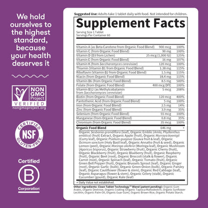 Garden of Life Organics Multivitamin for Women - Women's Once Daily Multi - Whole Food Multi with Iron, Biotin, Vegan Organic Womens Multivitamin for Health - PrimeBioHealth - canada supplements