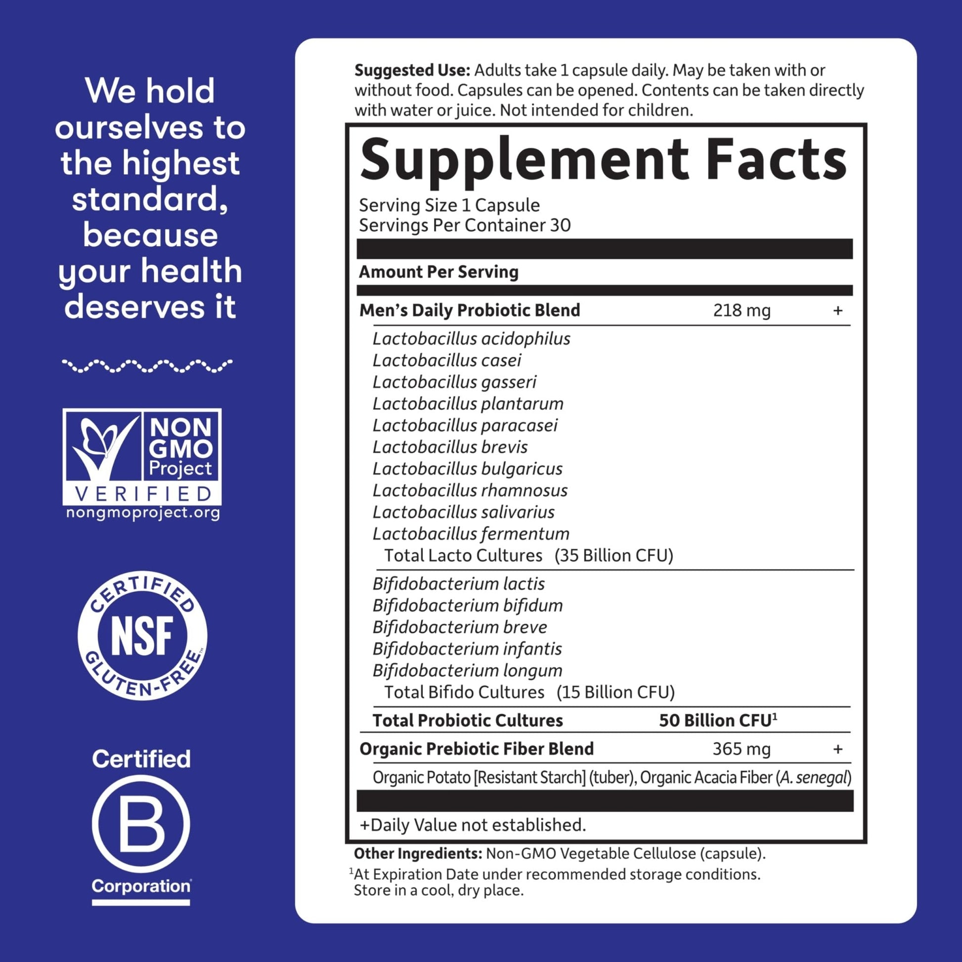 Garden of Life Probiotics for Men, Dr Formulated 50 Billion CFU 15 Probiotics for Digestive Health + Organic Prebiotic Fiber, Colon & Immune Support - PrimeBioHealth - canada supplements