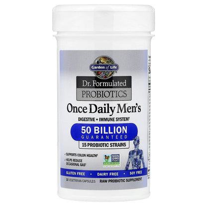 Garden of Life Probiotics for Men, Dr Formulated 50 Billion CFU 15 Probiotics for Digestive Health + Organic Prebiotic Fiber, Colon & Immune Support - PrimeBioHealth - canada supplements