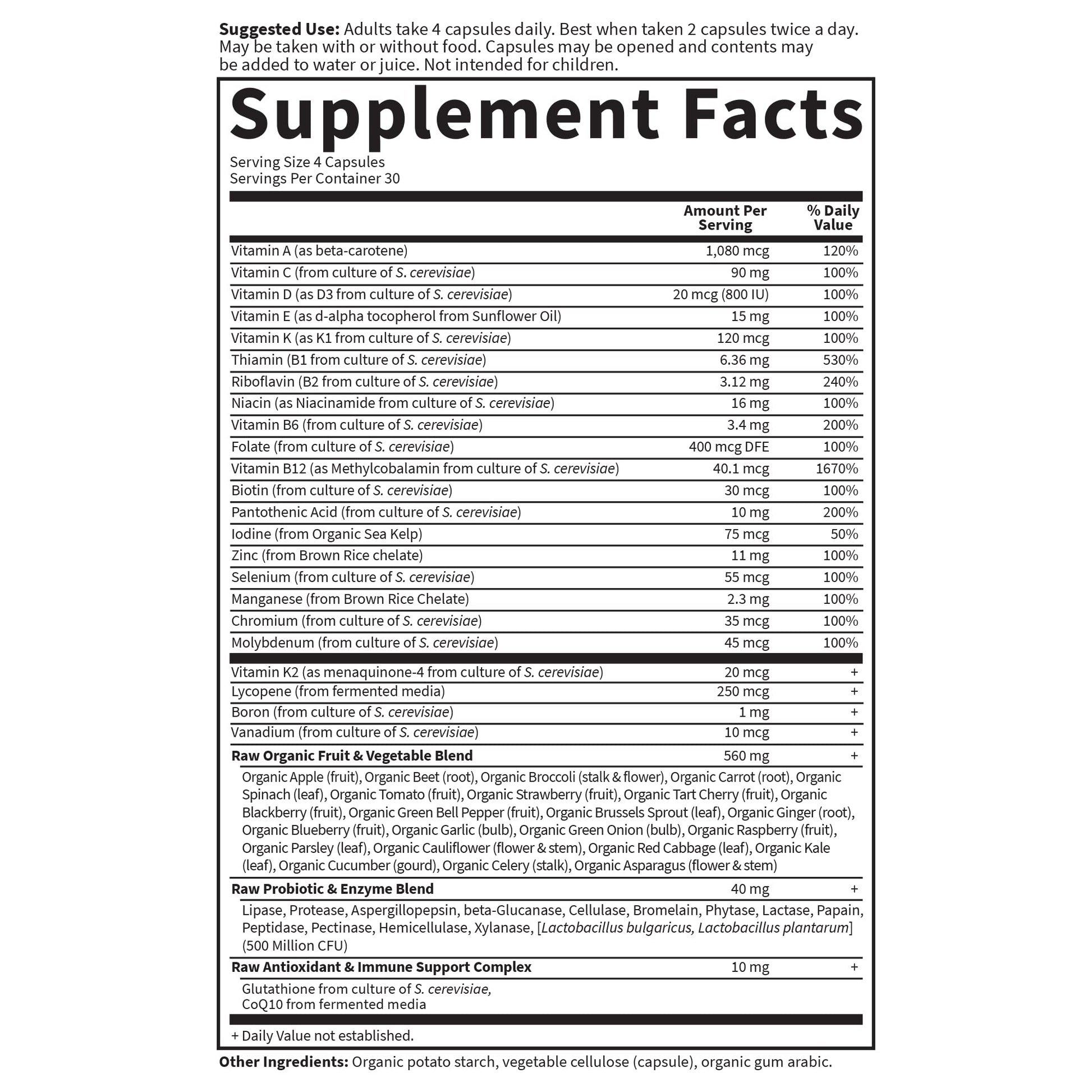 Garden of Life Vitamin Code Whole Food Multivitamin for Men - 120 Capsules, Vitamins for Men, Fruit & Veggie Blend and Probiotics for Energy - PrimeBioHealth - canada supplements