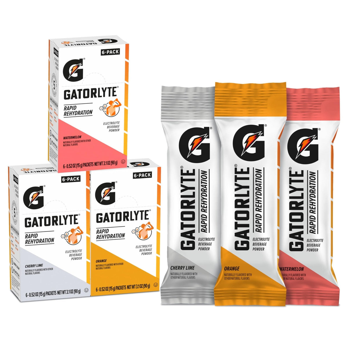 Gatorlyte Rapid Rehydration Electrolyte Beverage, Variety Pack, Lower Sugar, Specialized Blend of 5 Electrolytes, No Artificial Sweeteners or Flavors, 18 pack - PrimeBioHealth - canada supplements