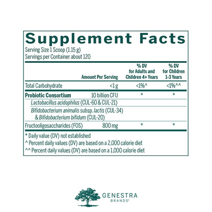 Genestra Brands HMF Super Powder | Probiotic Formula to Support Healthy Gut Flora | 4.9 Oz - PrimeBioHealth - canada supplements