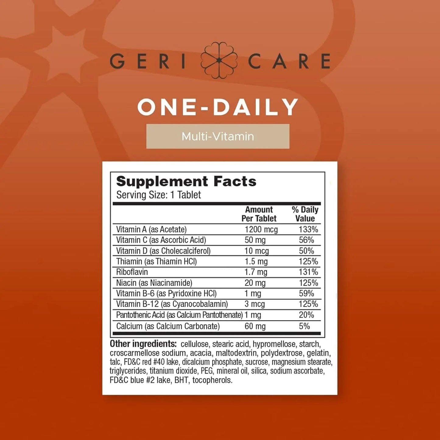GeriCare Multivitamin Supplement Tablets, (Bottle of 1000) - PrimeBioHealth - canada supplements