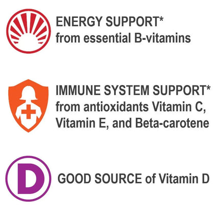 Geritol Multi-Vitamin Nutritional Support Tablets, Balance of 26 Essential Vitamins and Minerals, 100-Count Bottles (Pack of 2) - PrimeBioHealth - canada supplements