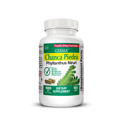 Germa Chanca Piedra Supplement – 500mg Phyllanthus Niruri – Traditional Stone Breaker Herb for Urinary & Kidney Support – Rainforest Botanical – 100% Natural Vegan Capsules, 100 Count - PrimeBioHealth - canada supplements